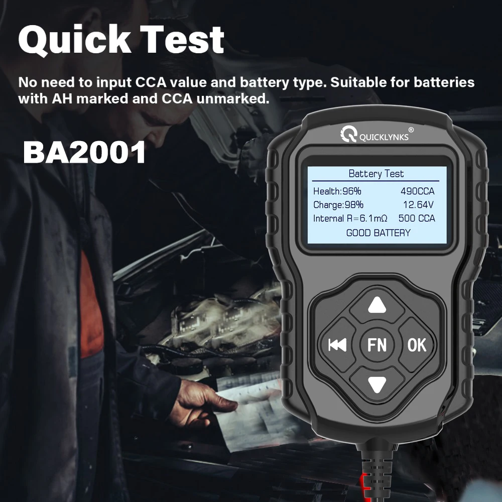 QUICKLYNKS BA2001 Vehicle Battery Tester