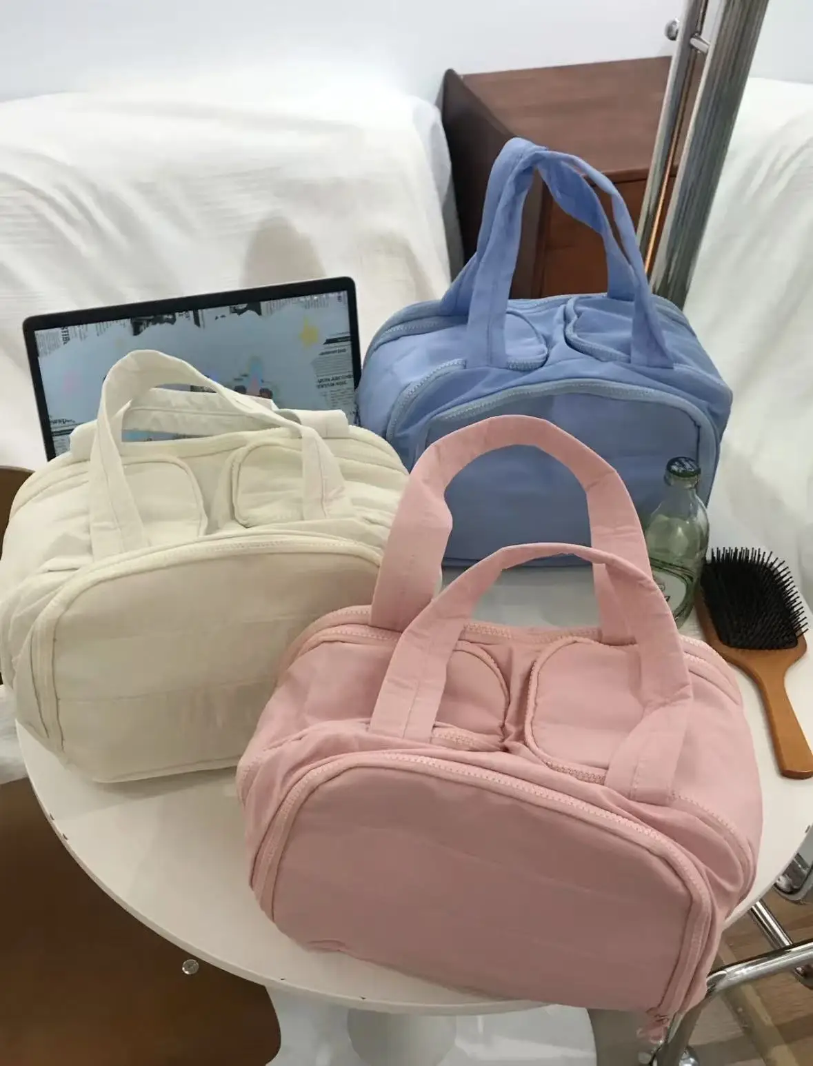 Multi opening makeup bag, suitable for commuting, travel, and home, suitable for makeup and grooming storage image 2
