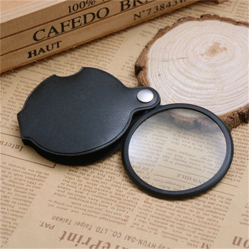 Handheld 8X professional magnifying glasses Pocket Magnifier Monocle Folding loupe Reading Magnifying Glass Jeweler magnifier