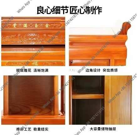 Solid Wood Altar Buddha Shrine a Long Narrow Table Household Table for God of Fortune Fairy Buddha Table image 4