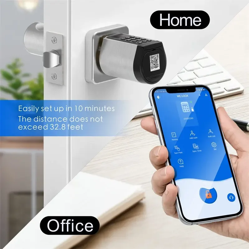 WELOCK Bluetooth WiFi Box Work With Smart Door Lock Unlock Remotely Create Temporary Password Works With Alexa WiFi Gateway