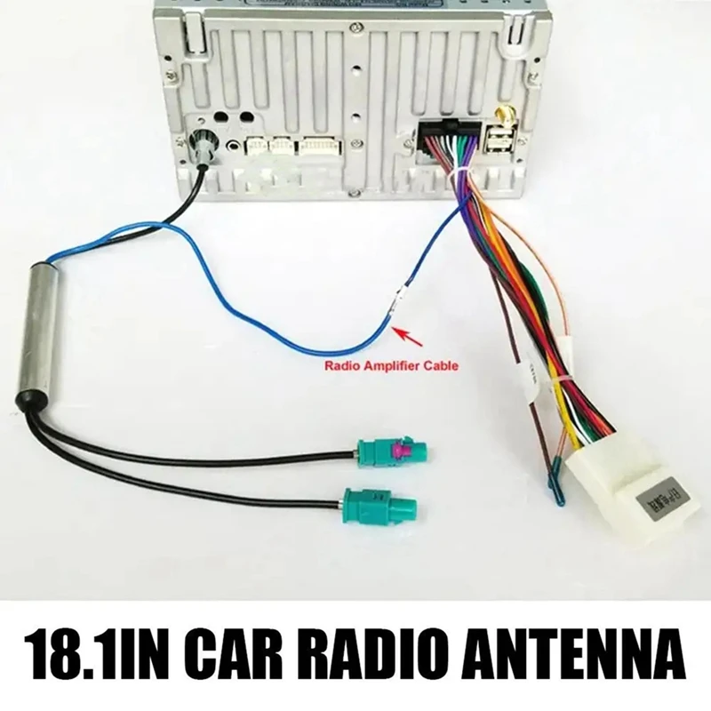 Car Radio Antenna Adaptor For  Adapter AM/FM Audio Cable Dual Fakra-Din Aerial Signal Booster Converter Adaptor