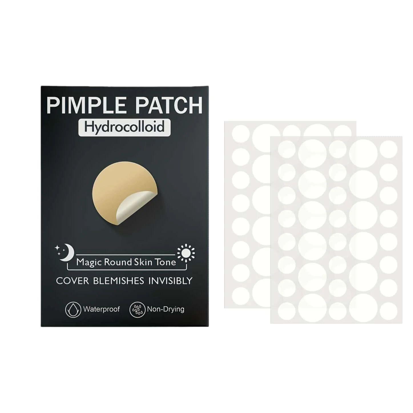 36 / 360 Plastrów na Trądzik, Absorbuje Pryszcze i Wypryski, Hydrokoloidowe Plastry na Trądzik do Zakrywania Pryszczy i Niedoskonałości.