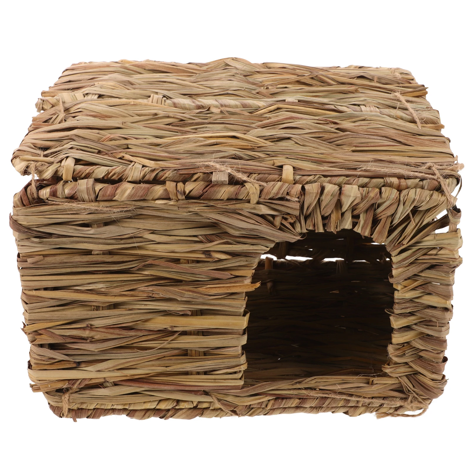 

Hand Woven Pet House 30x20x20cm Straw Bunny Nest Rabbit Hut Natural Grass Hideout Small Animal Toys Rabbits Cats Hamsters