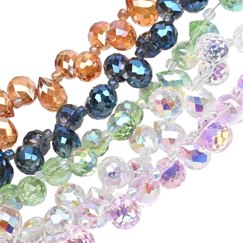 오스트리아 배 모양 크리스탈 면체 비즈 모듬 유리 스페이서 샹들리에 비즈, 웨딩 DIY 목걸이 팔찌 귀걸이, 10mm 