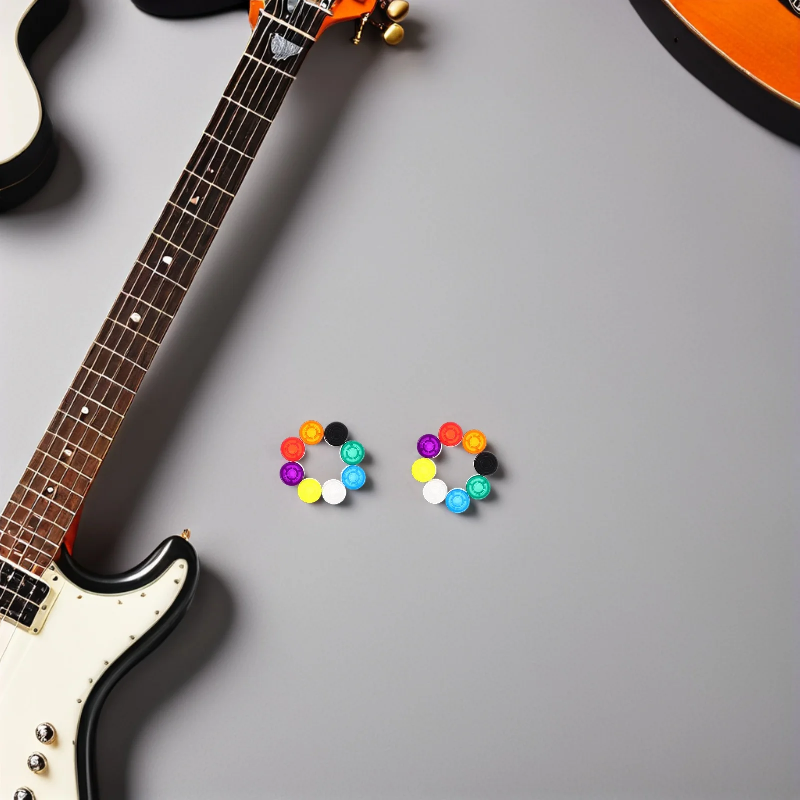 

16Pcs Effects Pedal Foot Caps Snug Fit Prevent Slipping Special Colors Improve Visibility for Energetic Performances