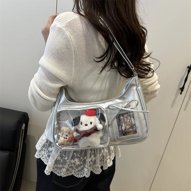 

Y2k Harajuku Shoulder Bag Women Korean Transparent Ita Bag Student Crossbody Bag Female Japanese Designer Preppy Handbag Purse