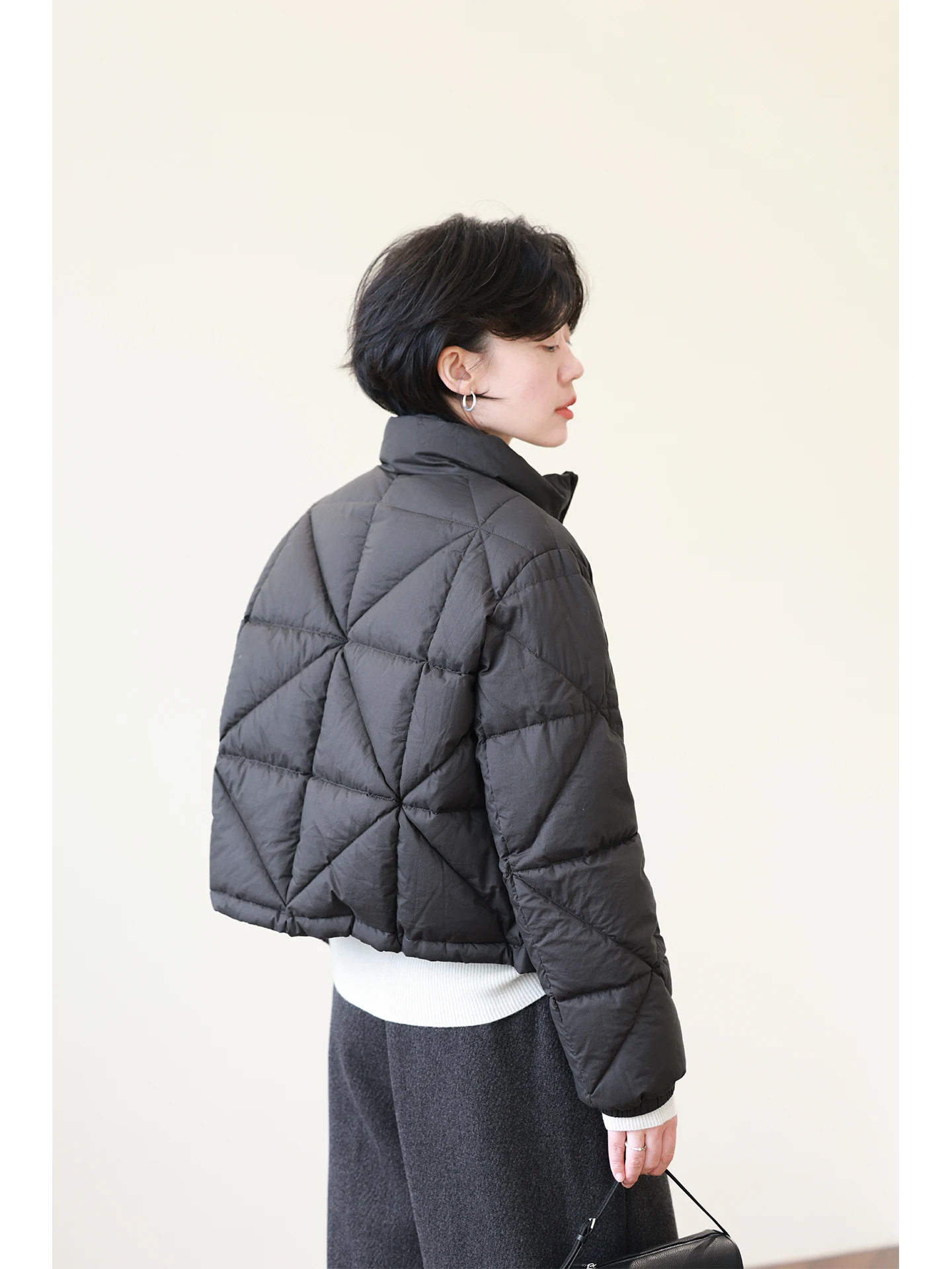 

Warm ort Puffer Jaet 90 White Du down Bread Sle Women's Commute Versatile Outerwear Winter Cotton Clothes