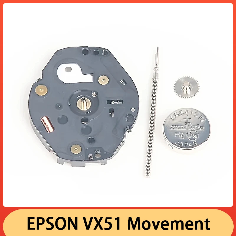 New Original Japan EPSON VX5 VX51E Quartz Movement Three Hands Watches Movement Parts Parts Stable Quality With Battery