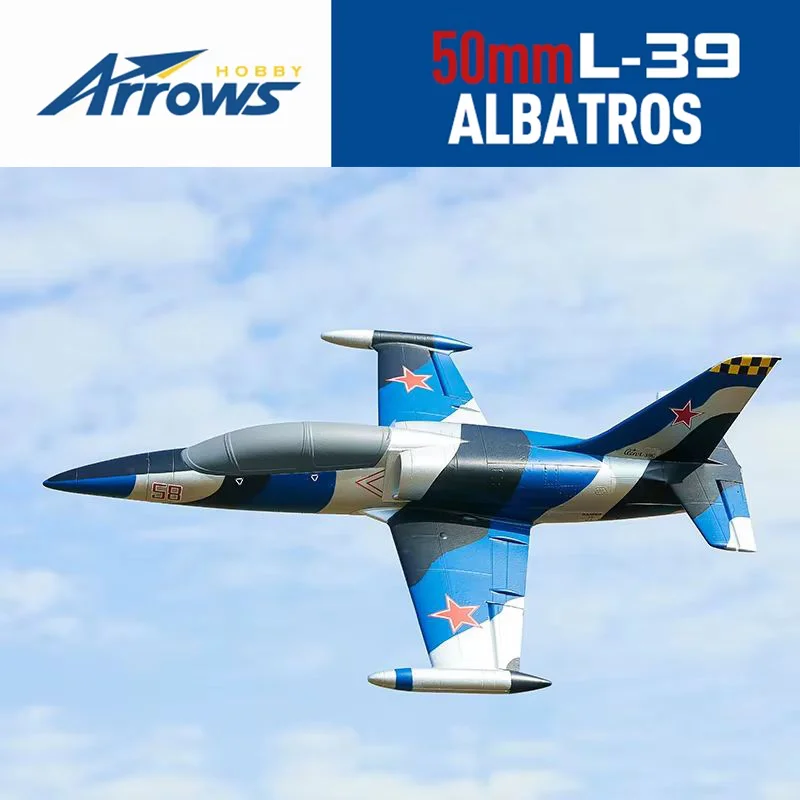 Blue Arrow 50mm L39 Entry To Advanced Hand-Throwing RC Model Realistic Brushless Fixed-Wing Electric Remote Control Aircraft