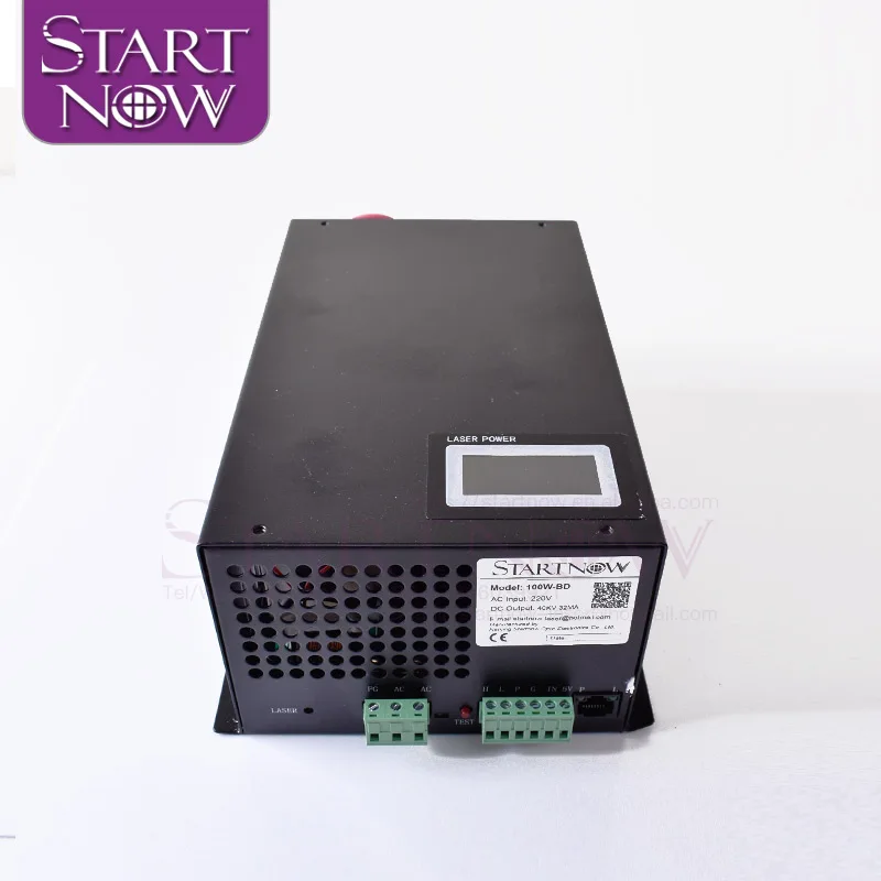 Startnow 100W-BD Laser Power Supply With Display Screen For 90W 120W CO2 Laser Tube