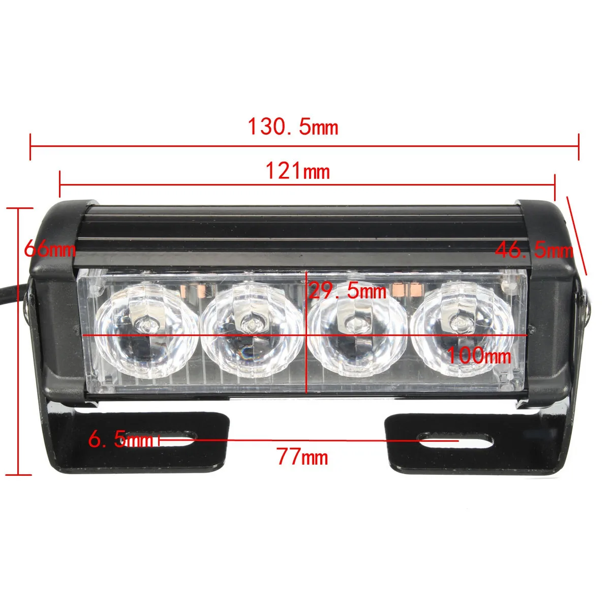 2 In 1 8LED Car Emergency Strobe Light Bar Warning Flash Lamp Red Blue Yellow for Motorcycle Vehicle Truck Van