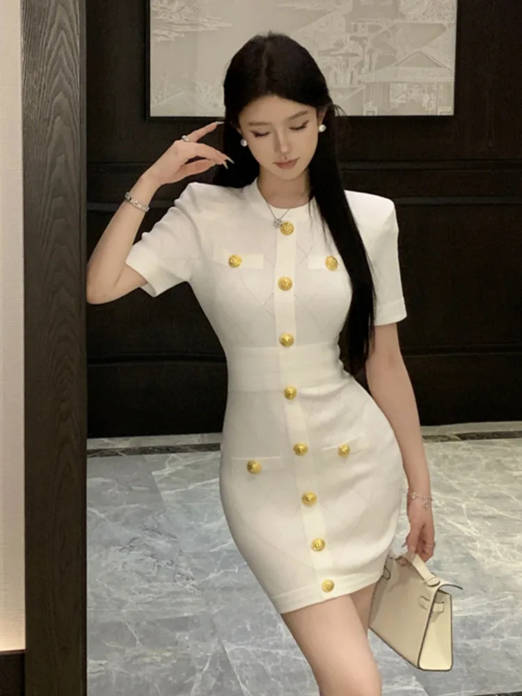 High Quality Slim Sweater Vestidos Feminino Women Vintage Long Sleeve Slim Sexy Bodycon Dress Korean Fashion Casual Robe Femme