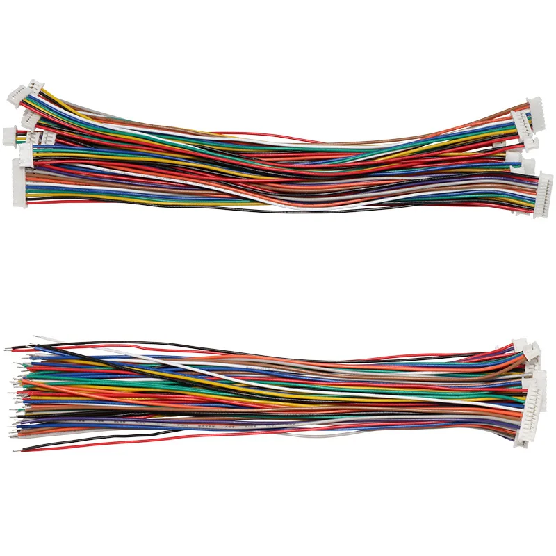 

20PCS-1.25mm Pitch Terminal Wire Double Head Jumper Cable, 2P-12P Multi-Core Connector Wire for Electronics, PCB, Cameras