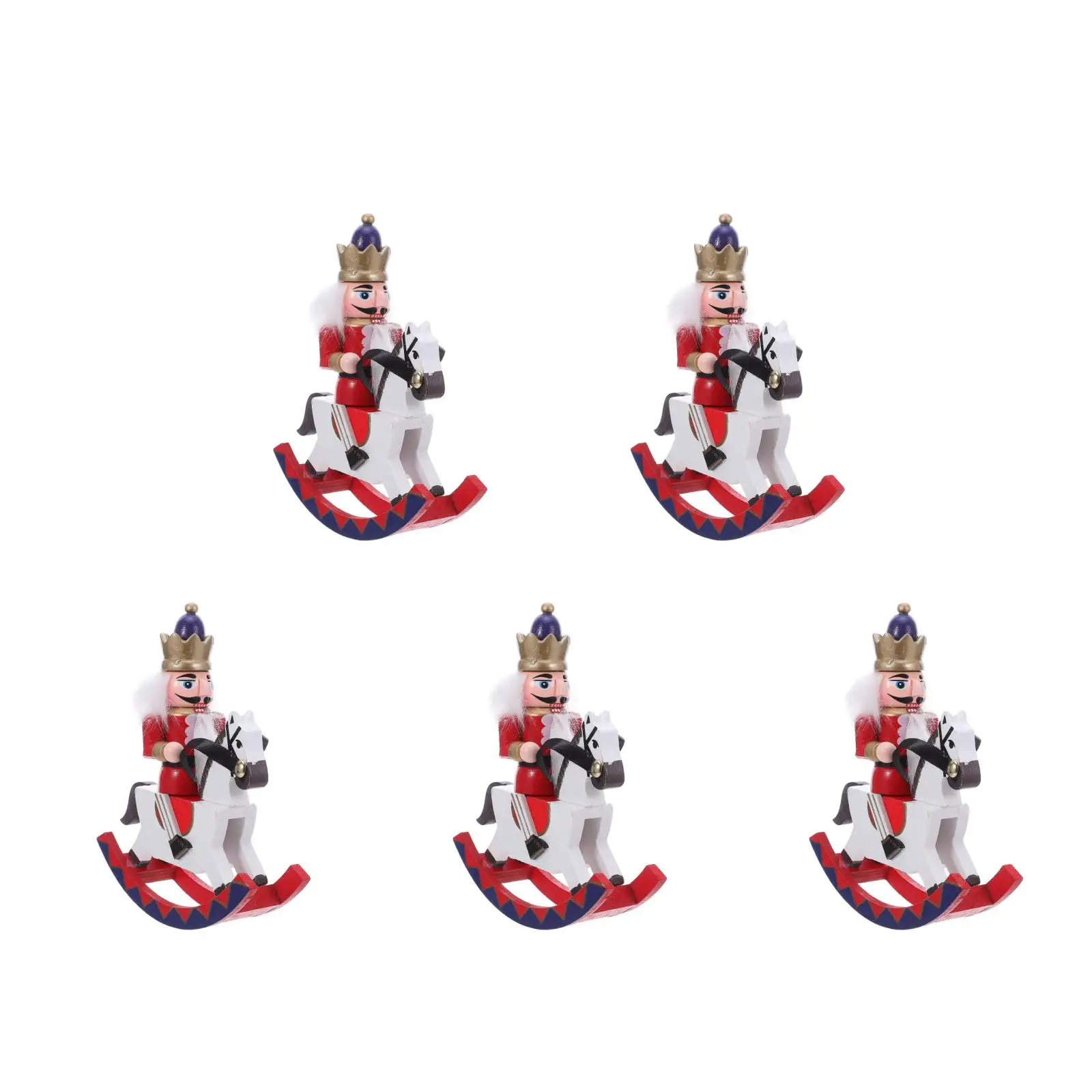 

5pcs 5 Pieces Nutcracker Figures Christmas Tree Decorations Ornaments Tiered Tray