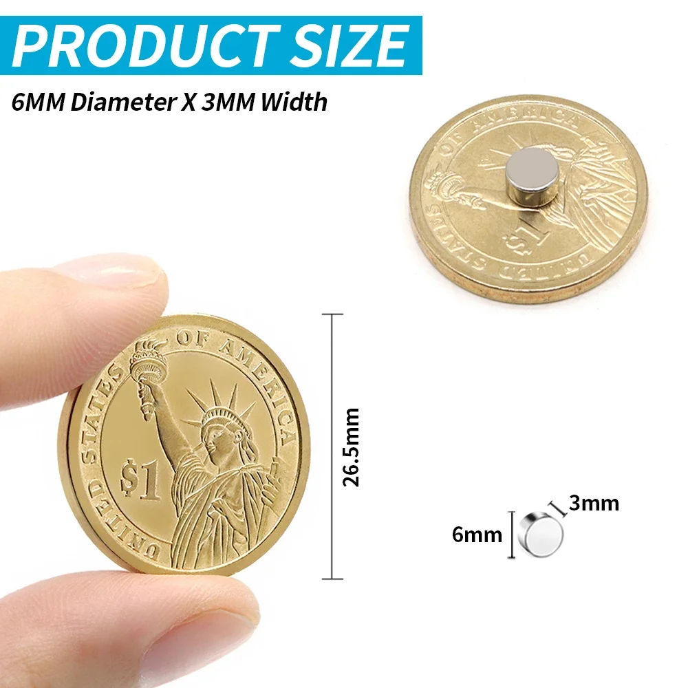 6x3mm iman Refrigerator Magnets DIY Office Whiteboard Workshop