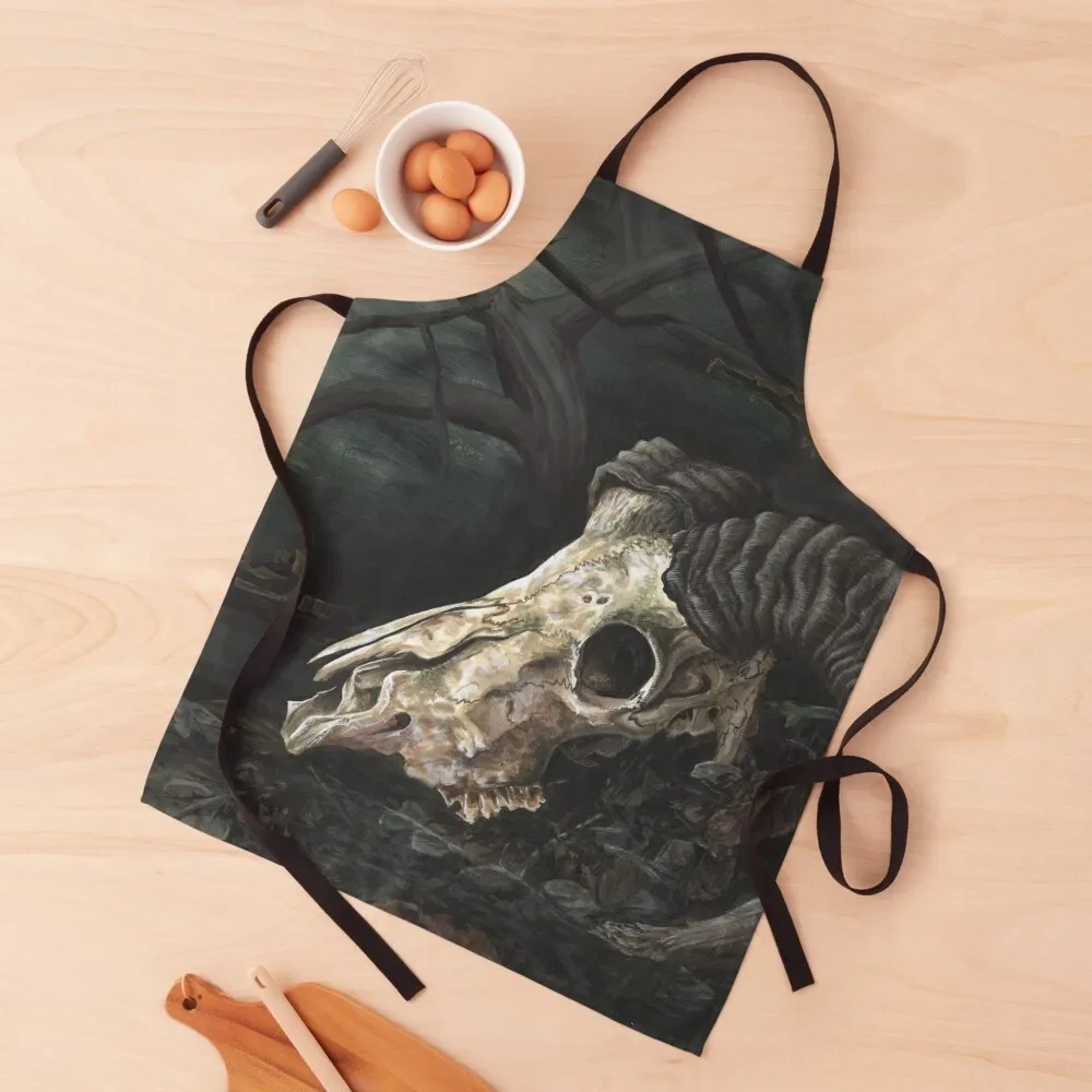 

Ram Skull Apron Chef jacket men Kitchen Supplies Idea Goods Apron