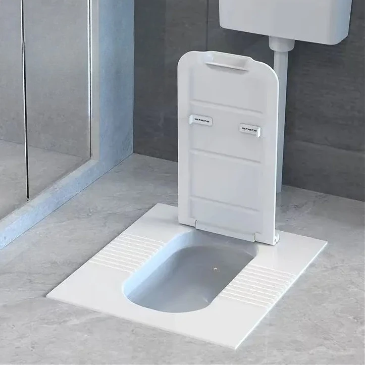 

Squatting Toilet Cover Universal Squatting Pit Pedal Deodorant Bathroom Accessories Toilet Cover with Pedal Drainage Bathroom