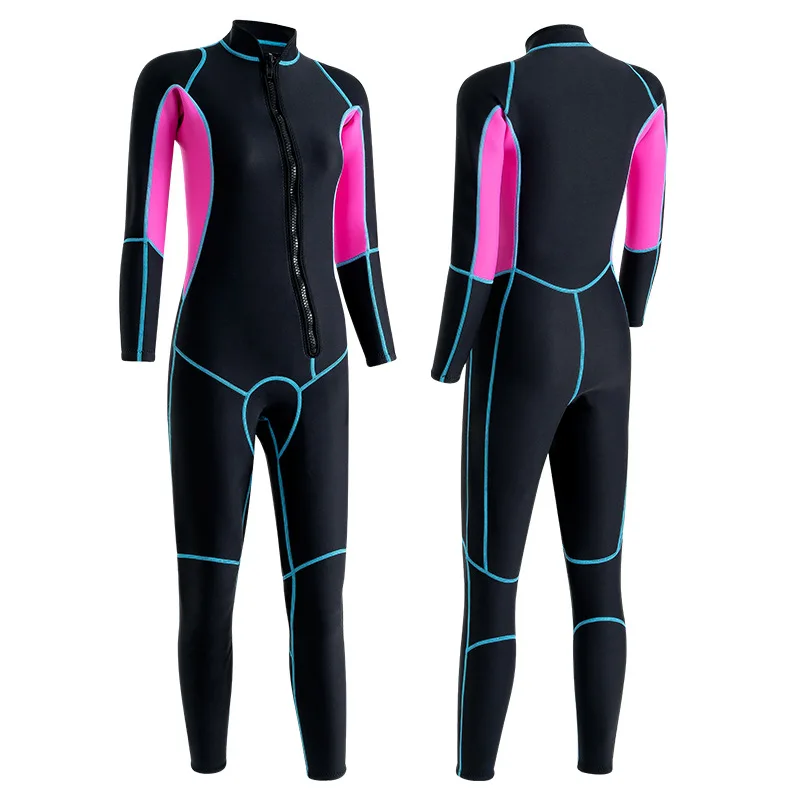 Wetsuit men's 3MM hooded warm winter swimsuit cold-proof wet surfing suit snorkeling one-piece wetsuit women's free diving