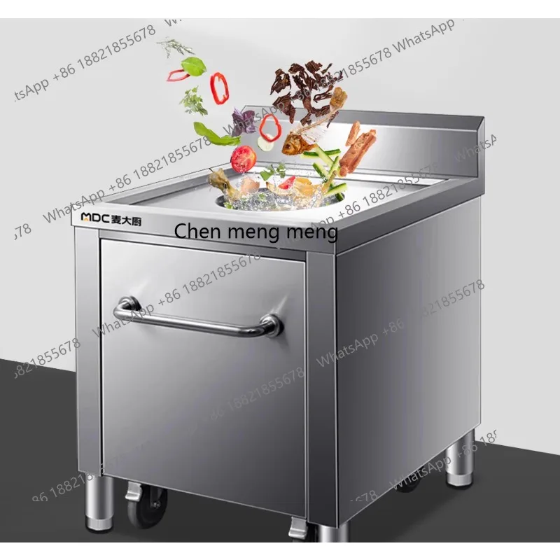 A55 304 stainless steel scrap collection truck canteen hotel garbage swill residue tableware recycling truck