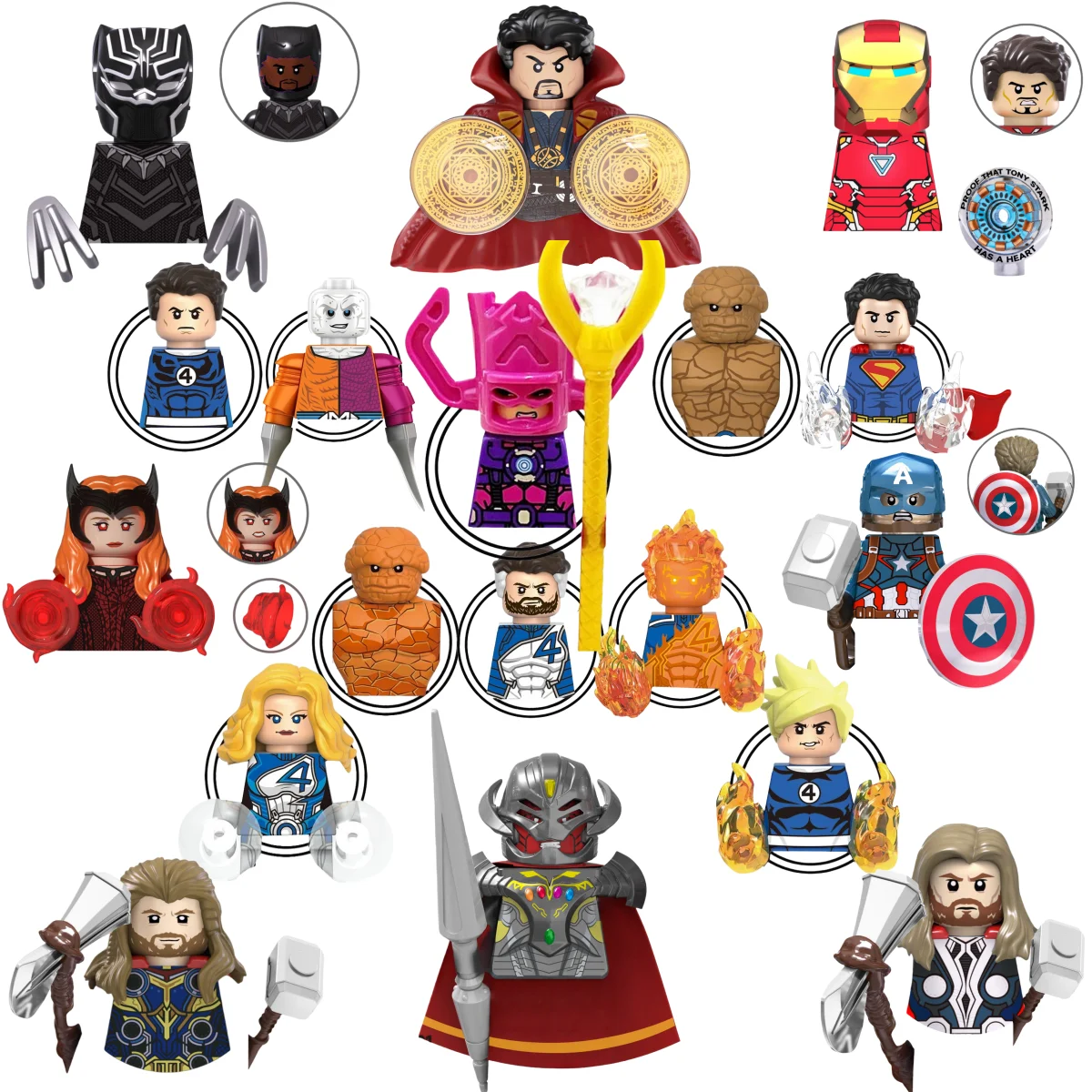 

Набор мини-блоков Blind Box G0146: Фигурки Гоблина, Человека-паука, Железного человека, Венома, Капитана Хока, Дэдпула в броне – Рождественский подарок-игрушка