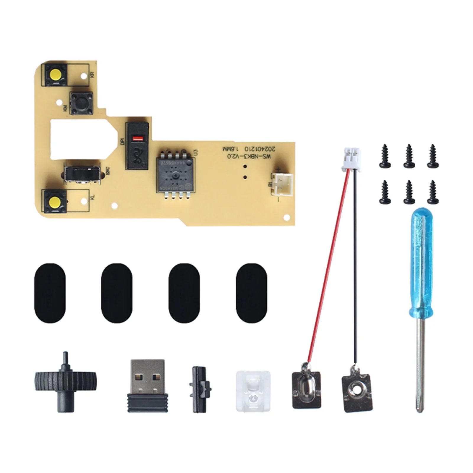 

1 Set DIY Wireless Mouse Printable Model Components Office Gaming Ergonomic Accessories for 3D Printer Assembled Mouse