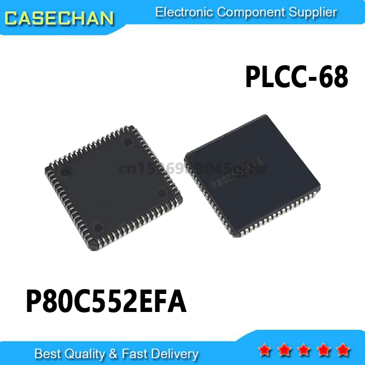 

10PCS New and Original P80C552 80C552 P80C552EFA PLCC-68