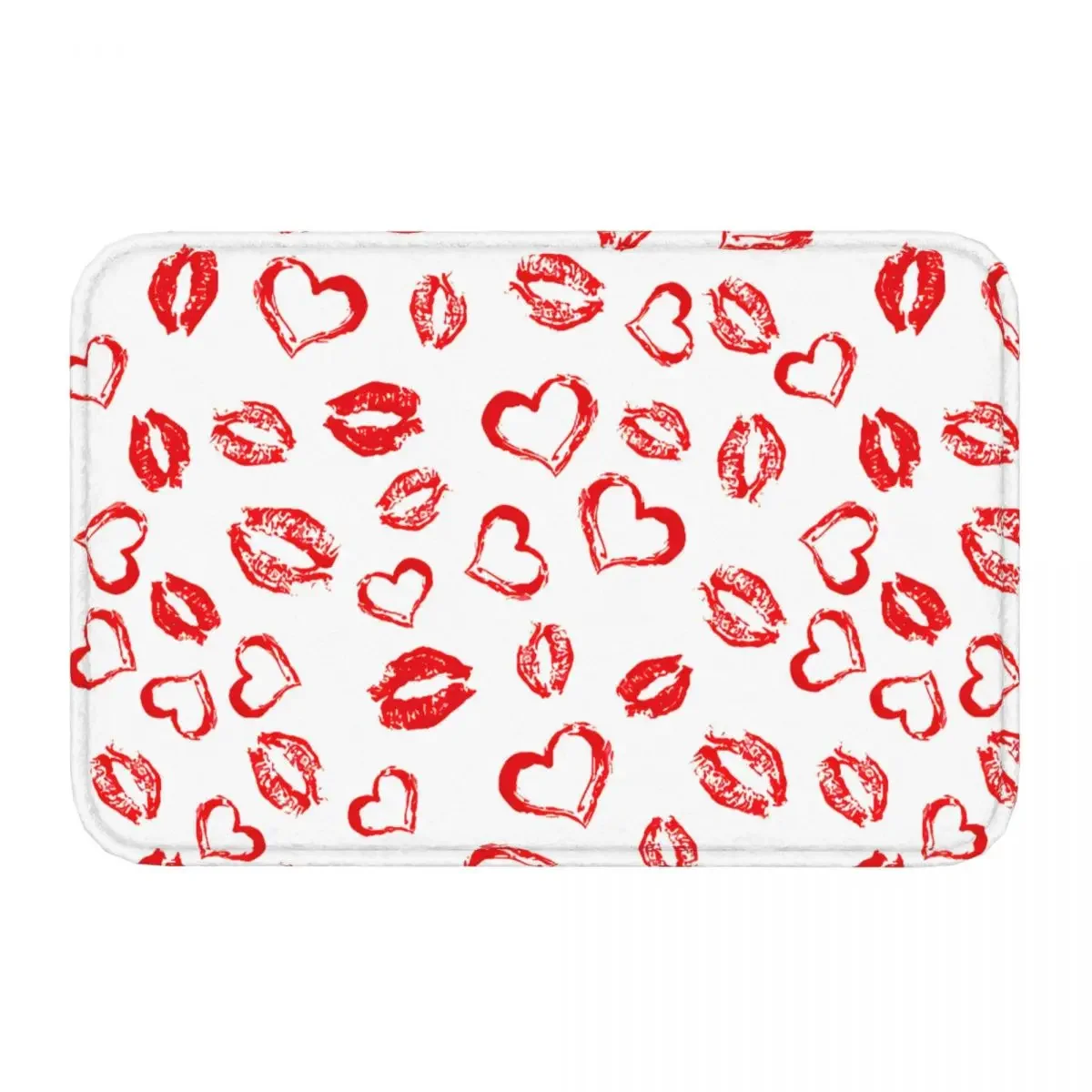 Non-slip Doormat Red Lip Kiss Carpet Bath Bedroom Mat Outdoor Home Decor