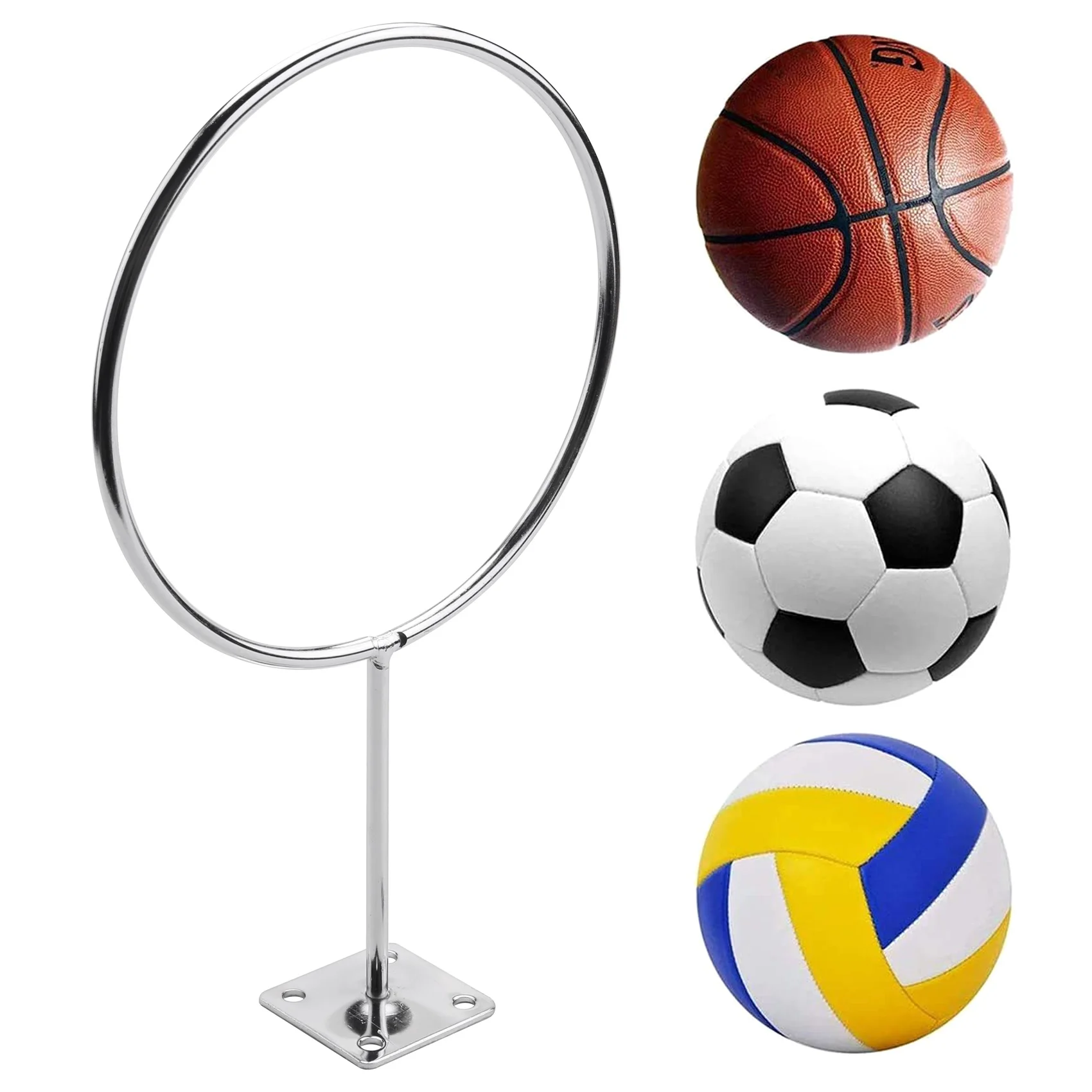 5 Pack Ball Holders Wall Mount Sports Exercise Ball Storage Rack Organizer for Display Basketball Volleyball Soccer