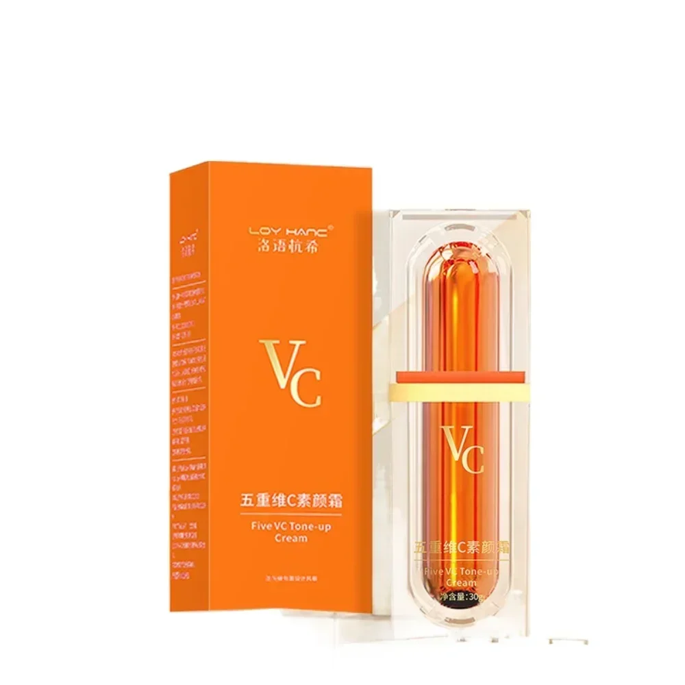 Vijf Vitamine C Tone-Up Cream 30G Luie Make-Up Crème Vc Wit Fleuren Concealer Natuurlijk Hydrateren Huidverzorging Originele Cosmetica