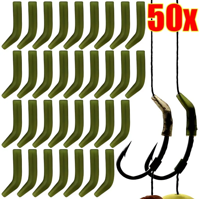 50/10pcs Carp Fishing Accessories Short Line Aligner Hair Chod Helicopter Ronnie Zig D Rig for Carp Fish Feeder Tackle Equipment