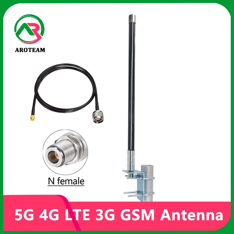 

55cm Base Station FRP 5G 4G LTE 3G GSM Fiberglass 600~6000Mhz Antenna Helium Hotspot Miner Outdoor Waterproof Omni WiFi Aerial