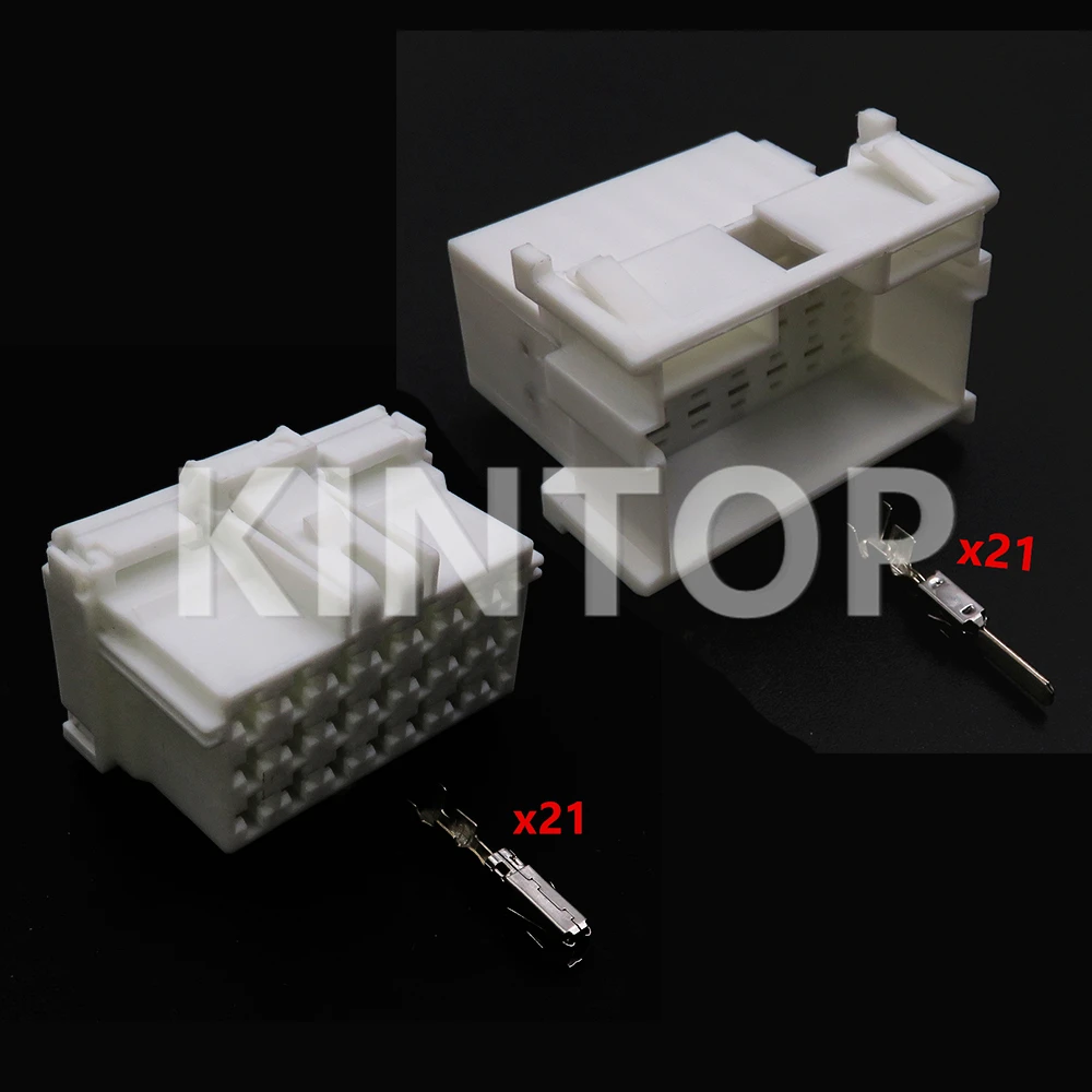 

1 Set 21 Pins 967635-1 Car Electric Wiring Connector Starter 2-967630-1 7-968975-1 Automobile Male Female Unsealed Socket White