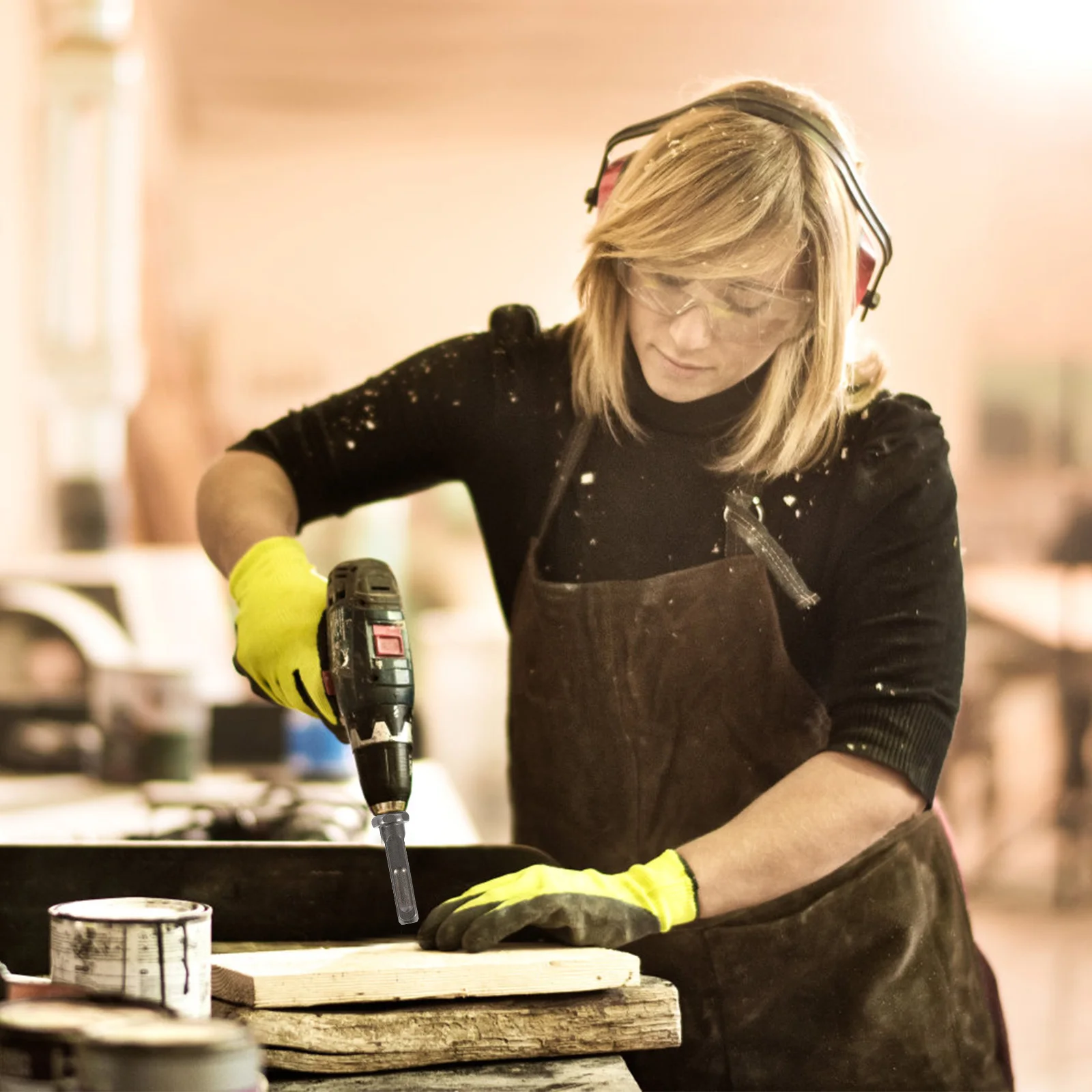 

5Pcs Carbon Steel Wood Splitter Drill Bit Firewood Metal Splitting Tool Home Camping Farm Use Firewood Drill Bits