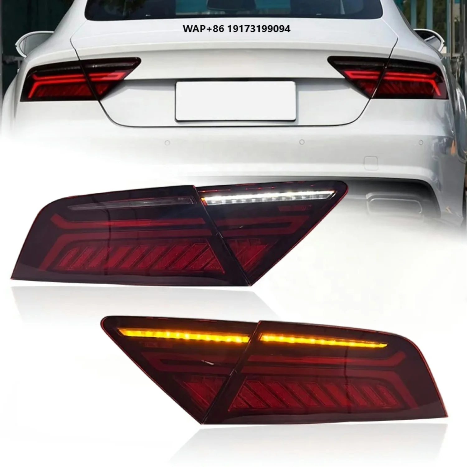 

A7 Pair LED Taillight 2011-2018 Modified Rear Tail Lamp Daytime Running Lights Upgrade Car Auto Accessories for-Audi