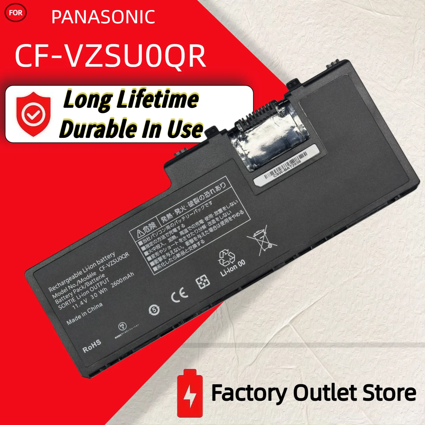 

Wholesale And Retail❗❗❗ CF-VZSU0QR CF-VZSU0QW CF-VZSU0QK CF-VZSU0QJS Original laptop Battery for Panasonics ToughBook CF-20