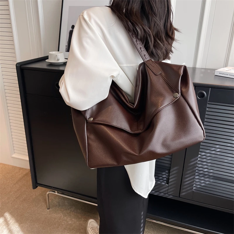 

2024 New Fashion Message Female PU Leather Women Bags Casual High Capacity Shopping Popular Soft Surface Multifunction Handbags