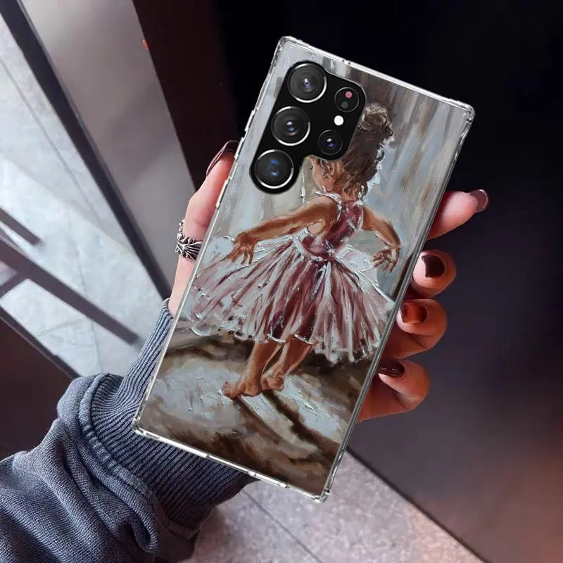 Ballerina Ballet Dancing Phone Case For Samsung Galaxy S23 S24 Ultra S22 + S21 Plus S20 FE Cover S10E S10 S9 S8 Silicone Print