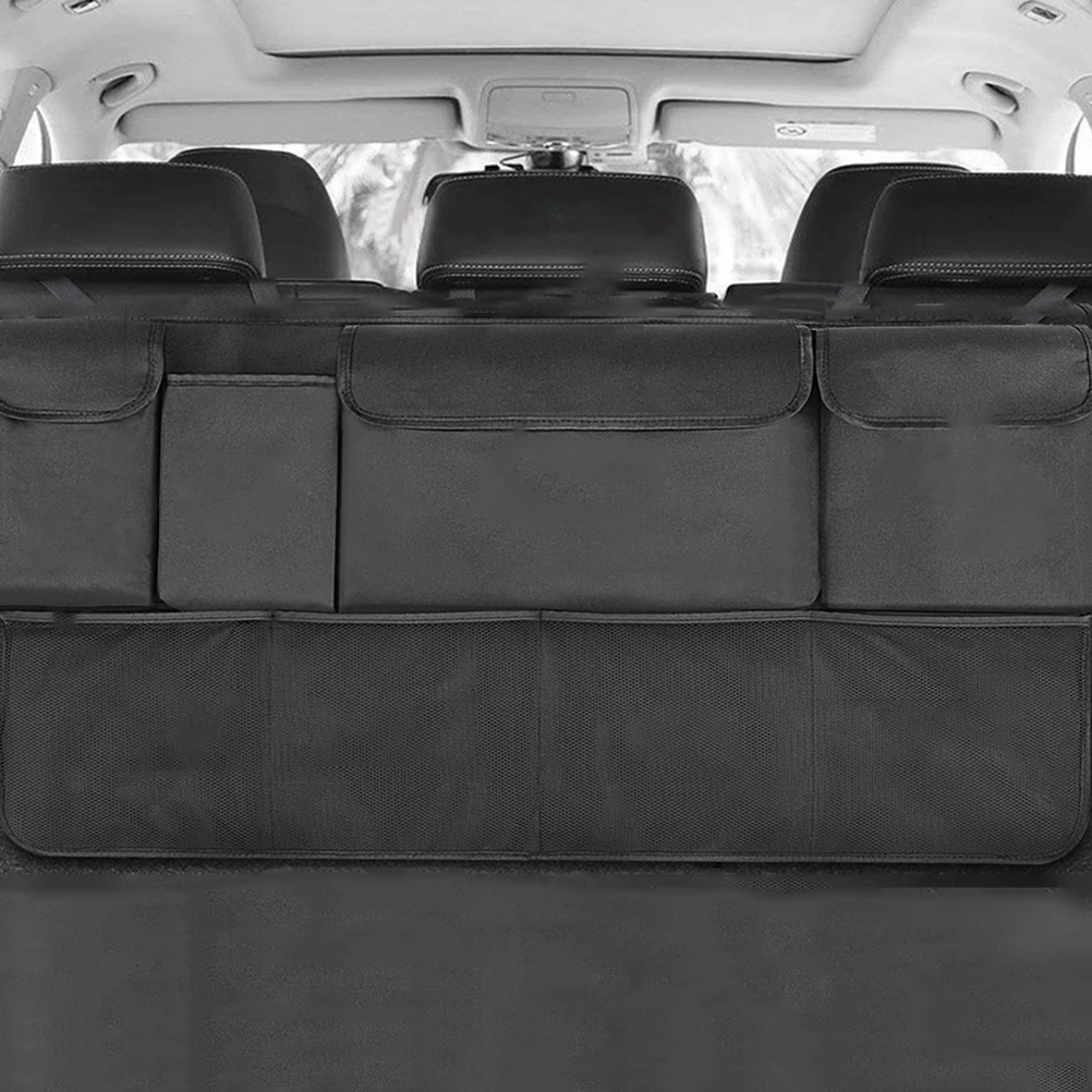 

Seat Storage Bag Large Capacity Polyester ganizer Pouch Hold Phones Wallets Tickets Sunglasses Car Back Seat Pouch Auto Pocket