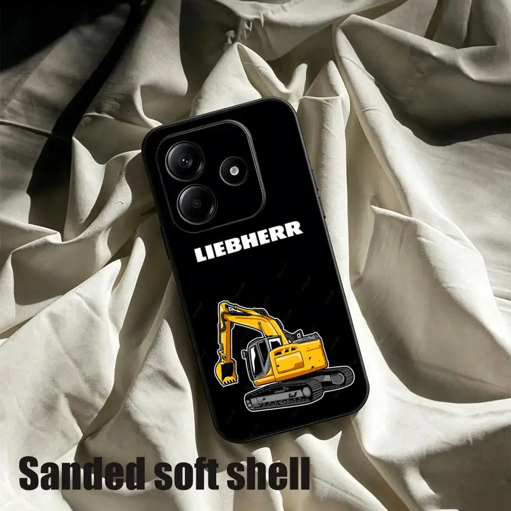 Популярный чехол для телефона L-Liebherr Excavator LOOG для Xiaomi Redmi Note17 15 14 13 Pro Plus S 5G 14C A3, мягкий черный чехол.