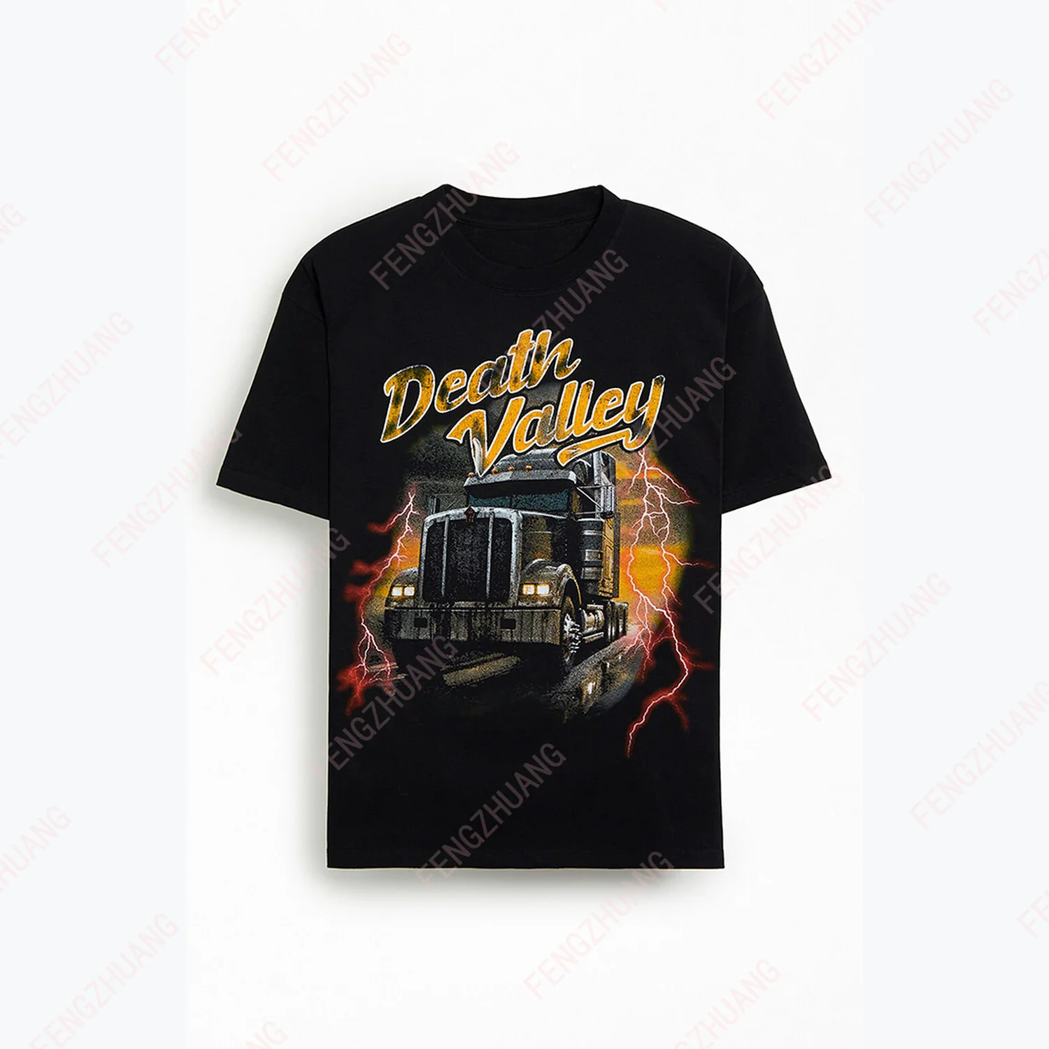 

​For unisex Summer Casual Fashionable Loose ventilate T-Shirt Breathable Short Cotton Half Sleeve truck Oversized T-Shirt