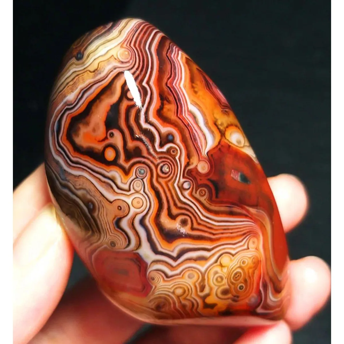 Large Natural Banded Agate Multi Color, Polished Tumbled, Hand Selected, Collector Gift, Crystal Collection, Table Display
