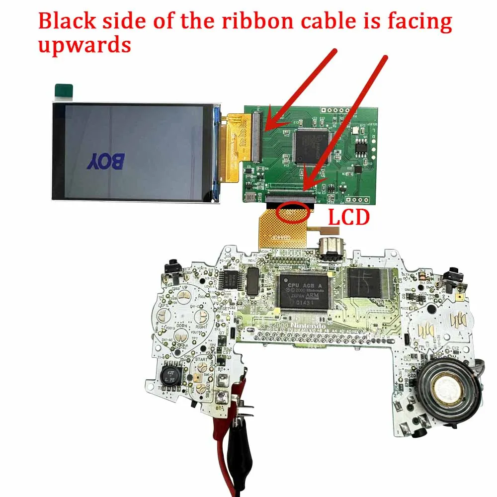 New 2.9 Inch High Brightness Point-to-Point Display IPS LCD Screen Kits for GameBoy Advance GBA Replacement , Need Not Cut Shell