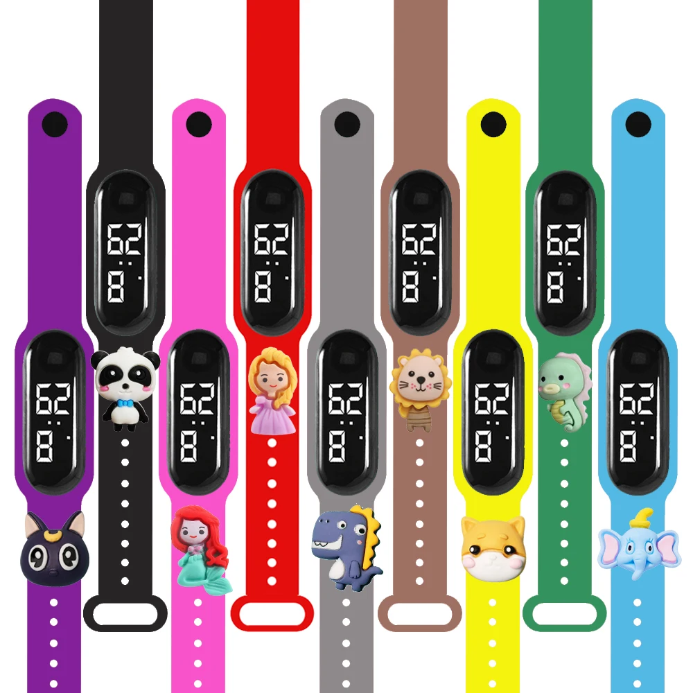 Multi-color Smart Watch For Children Boy Girl Fashion LED Digital Wrist Watches Silicone Strap Kids Waterproof Sport Watch