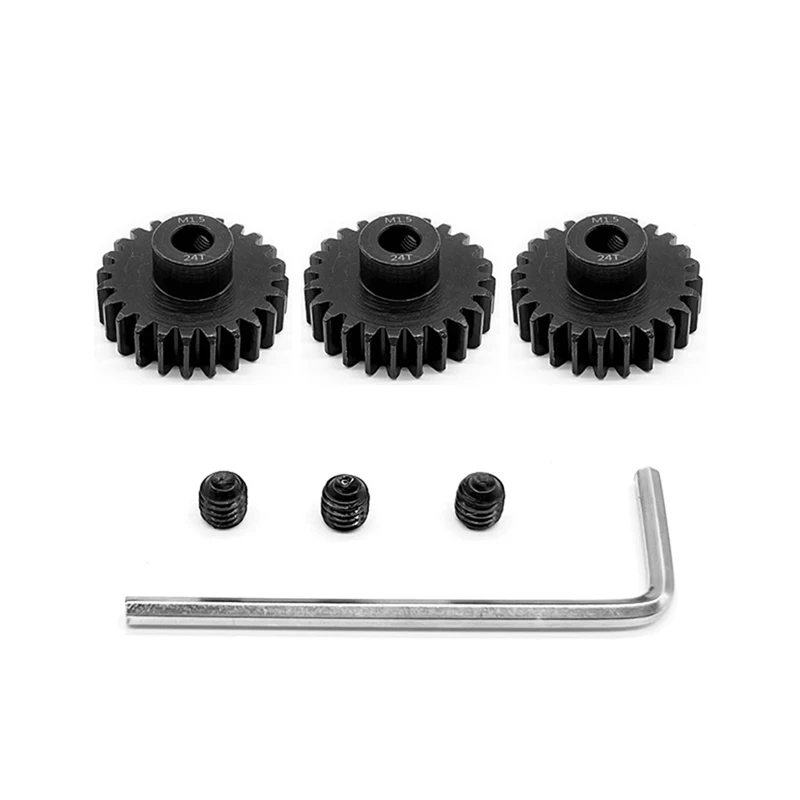 Remote Control Car Gear M1.5 Modulus 8.0 Inner Hole Chrome Steel 11-30T Motor Gear 3 Sets Including M5 Machine Meter