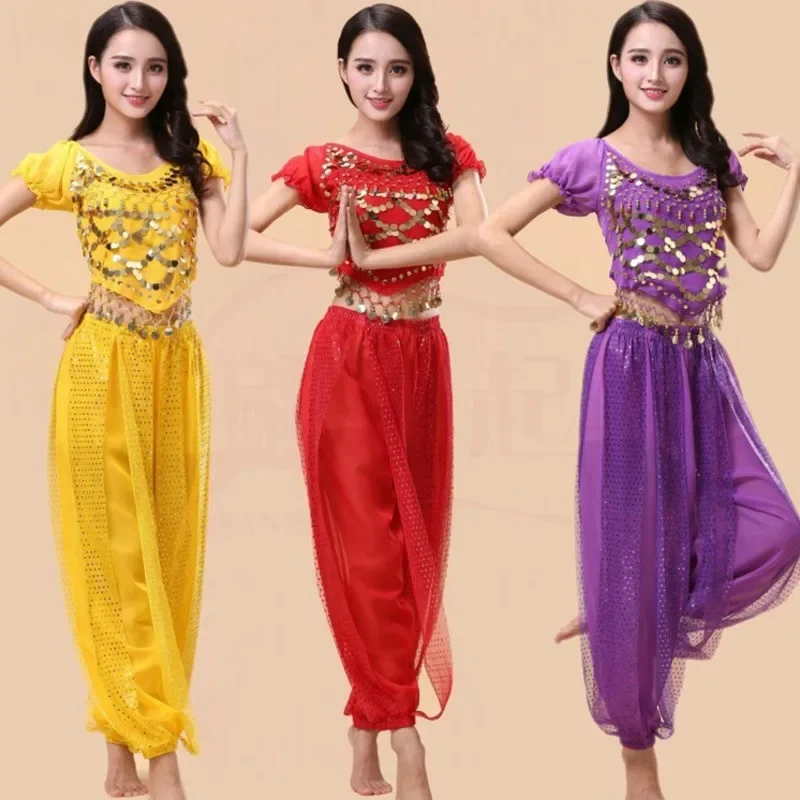 Costume de danse indienne femmes bollywood femme professionnelle fille Oriental indien danse du ventre vêtements robe de danse du ventre haut jupe