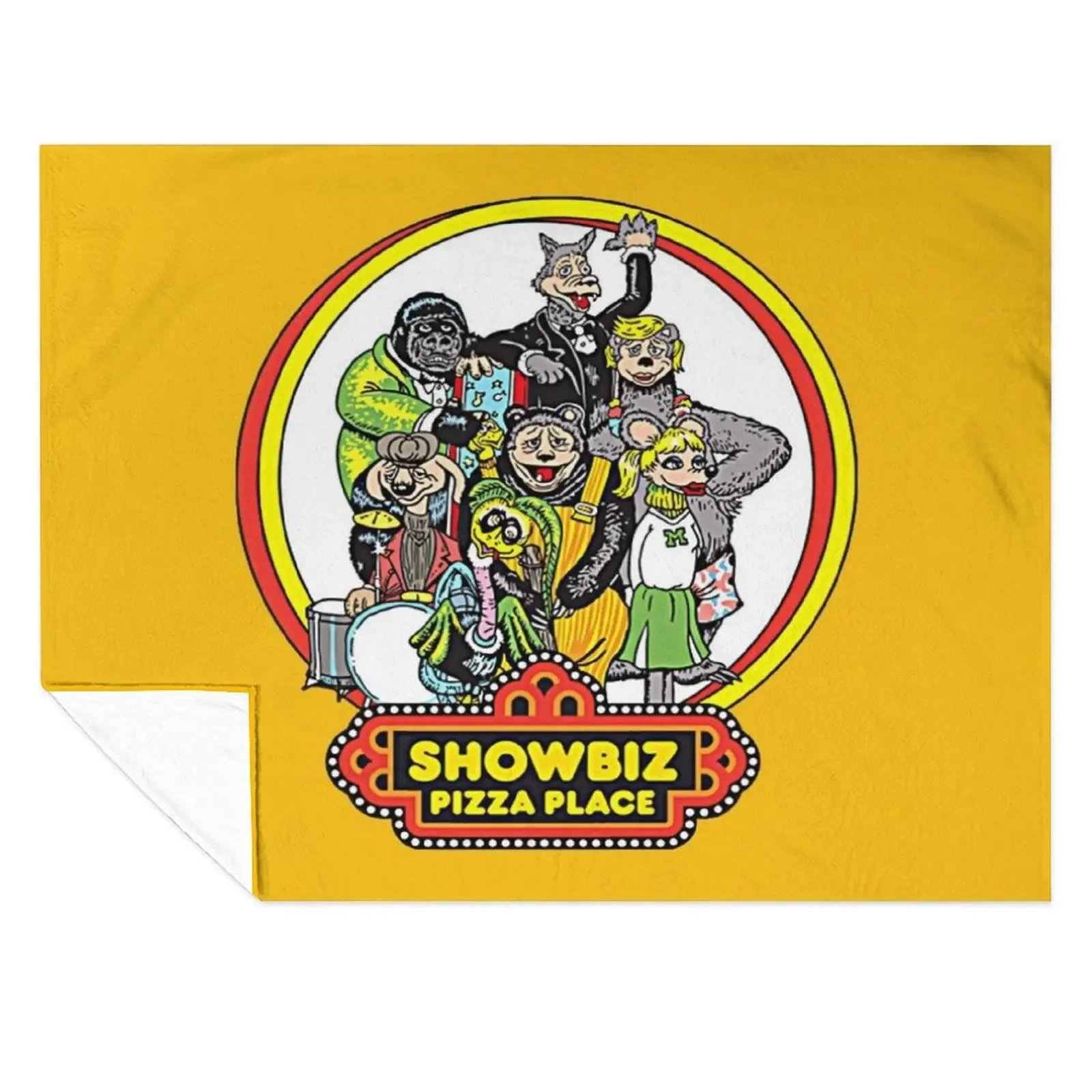 

Showbiz Pizza Throw Blanket Travel Bed Fashionable Blankets Sofas Of Decoration Stuffeds Blankets