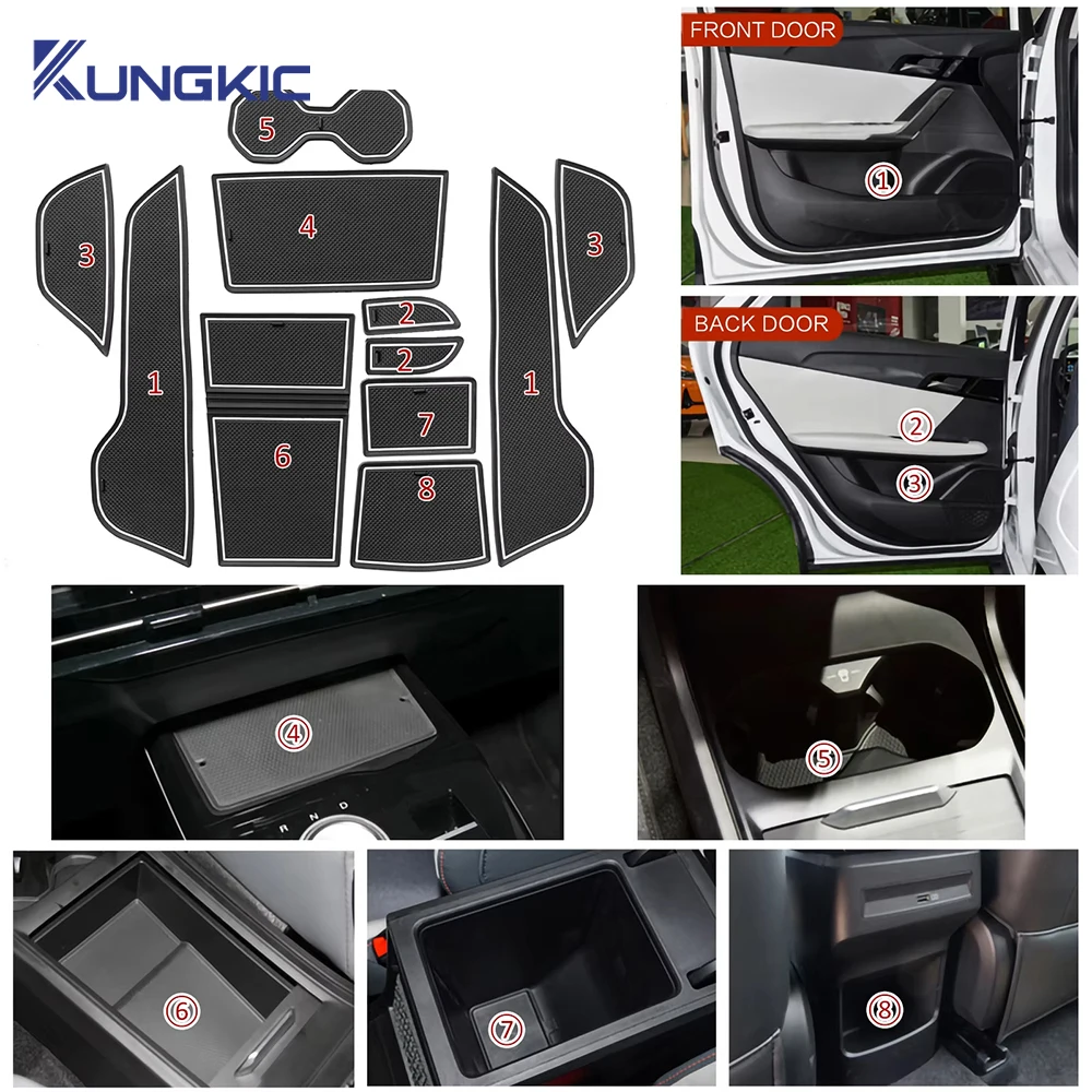 Anti-Slip Gate Slot Mat For MG 4 MG4 EV 2022 2023 2024 2025 Non-Slip Door Groove Pad Cup Holder Interior Accessories Coaster