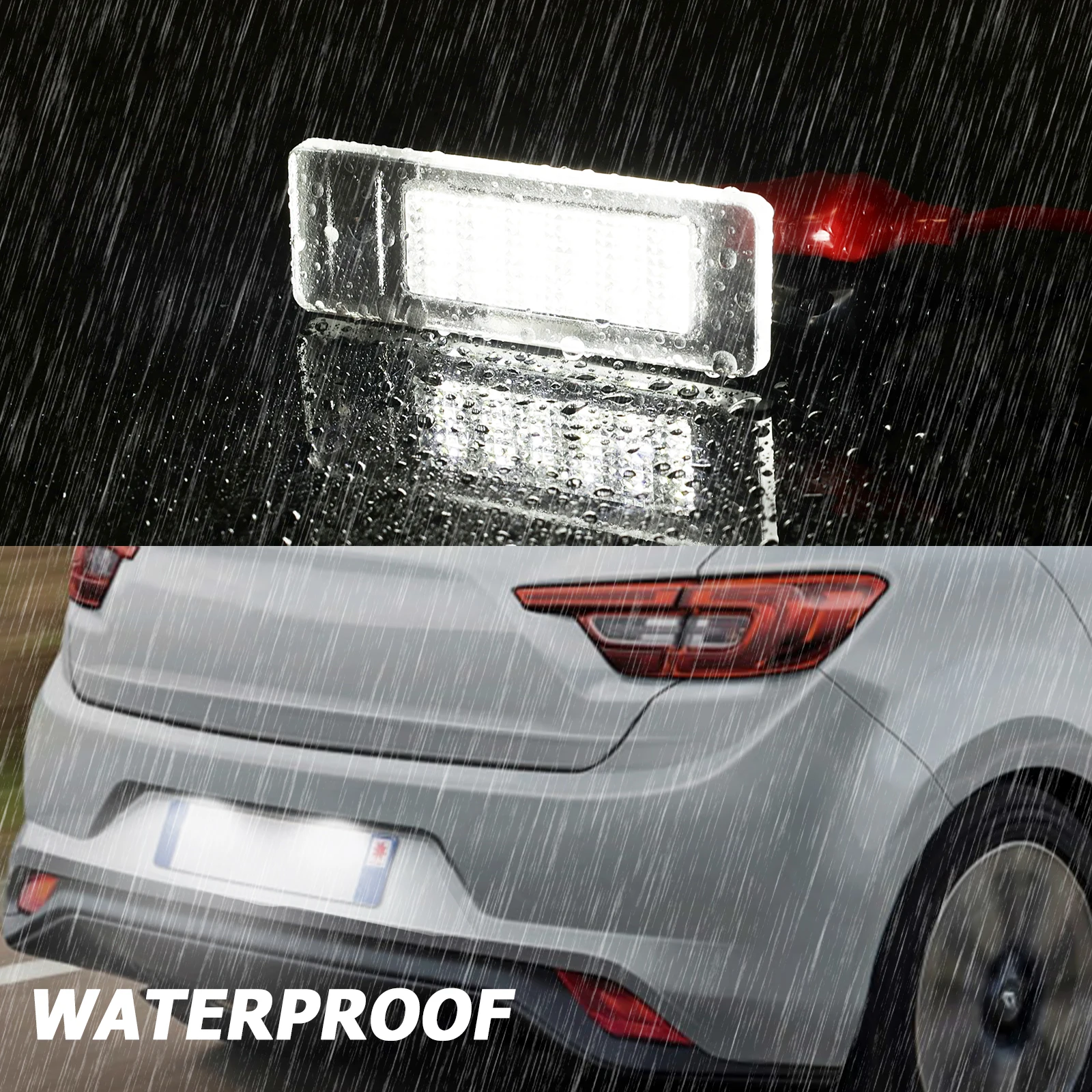 2X Waterproof Canbus No Error License Plate Lights For Renault Megane IV Scenic IV Master III Tingo II Espace V Koleos II