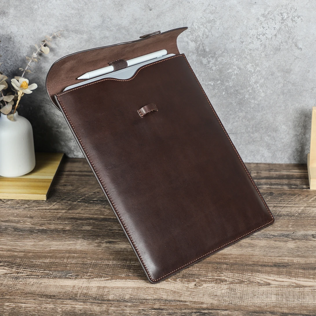 Funda de piel de vaca para iPad Pro 12 9, funda para iPad Air Pro 13 de 6.ª y 5.ª generación, funda para iPad Pro de 12 pulgadas, funda de cuero genuino